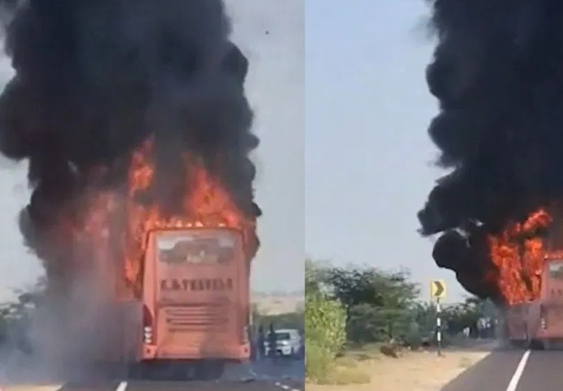 ਰਾਜਸਥਾਨ ਦੇ ਜੈਸਲਮੇਰ ਵਿੱਚ ਵੱਡਾ ਹਾਦਸਾ: ਯਾਤਰੀਆਂ ਨਾਲ ਭਰੀ ਬੱਸ ਨੂੰ ਅੱਗ ਲੱਗ ਗਈ, 20 ਦੀ ਮੌਤ