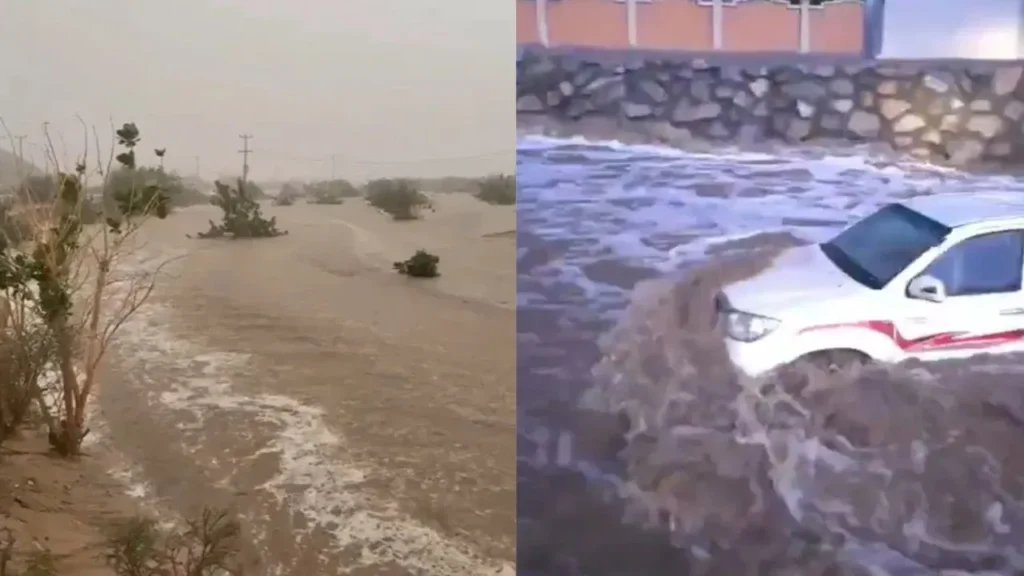 ਸਾਊਦੀ ਅਰਬ ਦੇ ਮੱਕਾ ਵਿੱਚ ਭਾਰੀ ਮੀਂਹ, ਅਚਾਨਕ ਹੜ੍ਹ ਆਉਣ ਕਾਰਨ ਵਾਹਨ ਪਾਣੀ ਚ ਵਹਿ ਗਏ