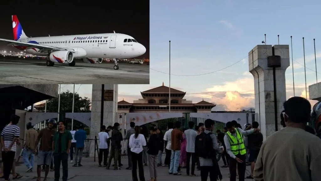 ਨੇਪਾਲ ਦੇ ਕਾਠਮੰਡੂ ਹਵਾਈ ਅੱਡੇ 'ਤੇ ਅਚਾਨਕ ਹੋ ਗਿਆ ਹਨੇਰਾ, ਜਿਸ ਕਾਰਨ ਕਈ ਉਡਾਣਾਂ ਰੋਕ ਦਿੱਤੀਆਂ ਗਈਆਂ।