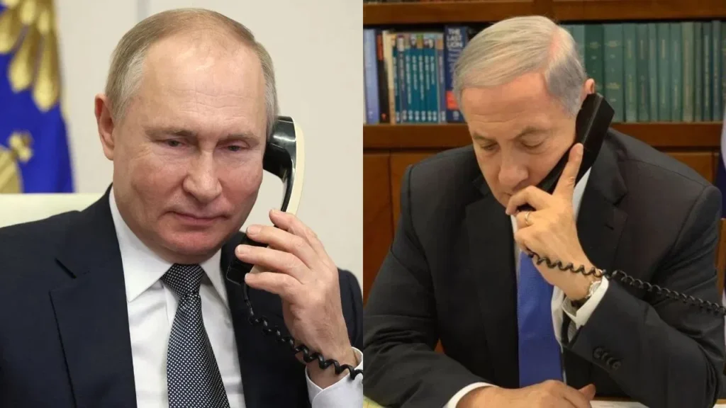 ਕੀ ਗਾਜ਼ਾ ਵਿੱਚ ਜੰਗਬੰਦੀ ਹੋਵੇਗੀ? ਨੇਤਨਯਾਹੂ ਅਤੇ ਪੁਤਿਨ ਨੇ ਗੱਲਬਾਤ ਕੀਤੀ, ਜਿਸ ਵਿੱਚ ਈਰਾਨ ਦੇ ਪ੍ਰਮਾਣੂ ਪ੍ਰੋਗਰਾਮ 'ਤੇ ਚਰਚਾ ਵੀ ਸ਼ਾਮਲ ਹੈ।